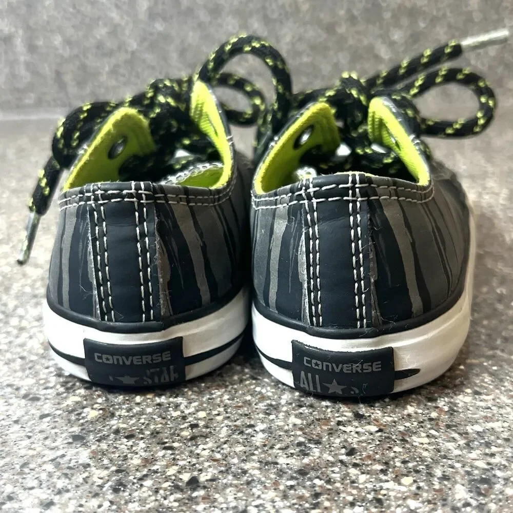 Converse All Star Kids Infant 7 Low Black/Gray Synthetic Sneakers Shoes Lace Up